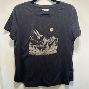 Maurices Moonlit Mountain landscape T-Shirt Size L